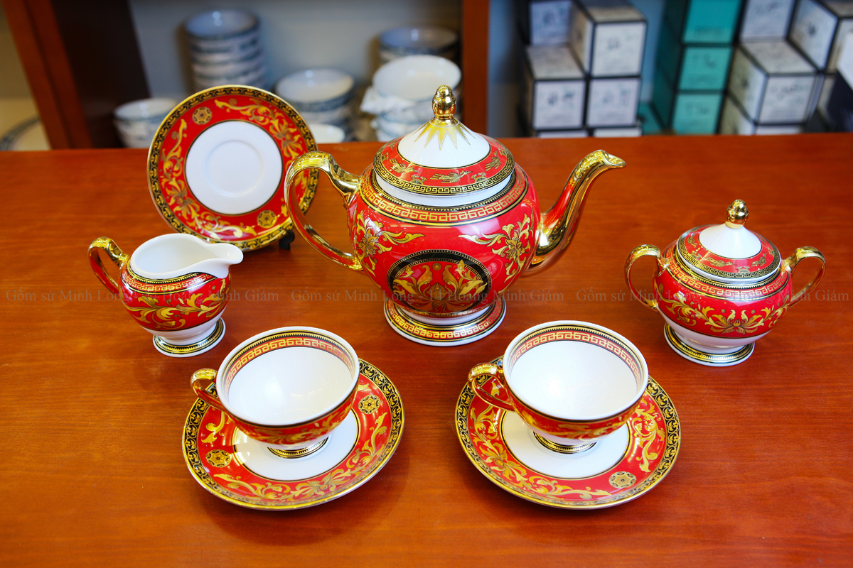 Bộ trà 1,3L QUỐC SẮC Sứ Minh Long